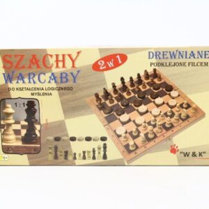 Szachy i Warcaby drewniane 2w1 29x29 JYWK392