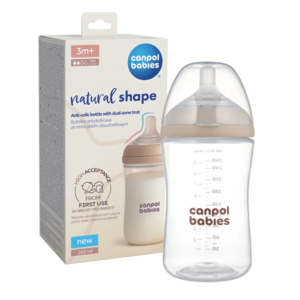 Canpol babies Butelka Natural Shape ze smoczkiem dwustrefowym 260 ml