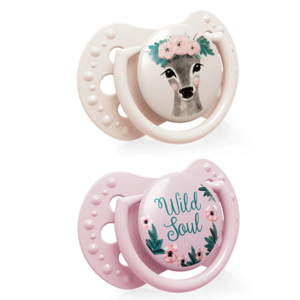 Smoczek silikonowy dynamiczny LOVI 0-2 m 2 szt. Wild Soul Girl - 22/881girl