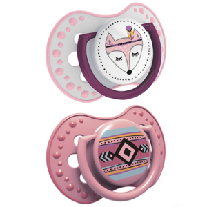 Smoczek silikonowy dynamiczny LOVI 3-6 m 2 szt. Indian Summer Girl