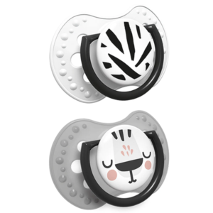 Smoczek silikonowy dynamiczny LOVI 0-3 m 2 szt. Salt&Pepper