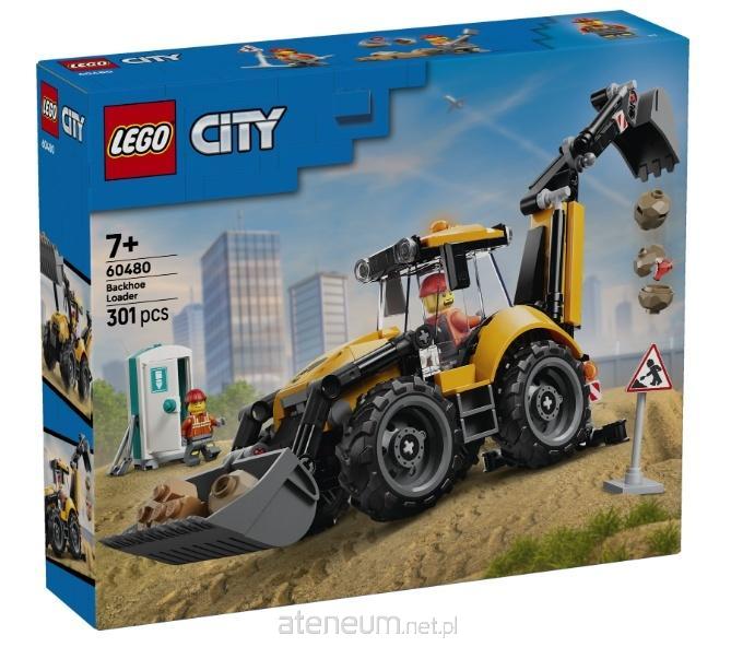 LEGO 60480 Żółta koparko-ładowarka