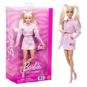 Barbie Deluxe Style blond różowy denim JJN69