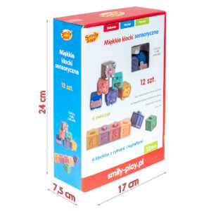 MIĘKKIE KLOCKI SENSORYCZNE 12 SZT. SP84486