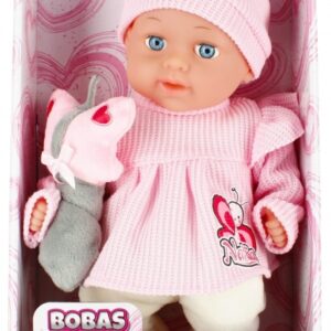 Lalka Natalia bobas z zabawką 33 cm