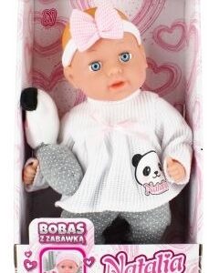 Lalka Natalia bobas z zabawką 33 cm